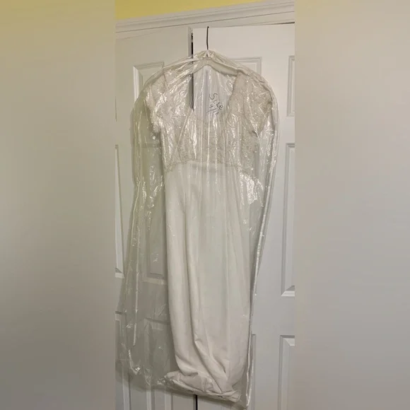 Vintage Wedding Empire Waist 9/10 Beaded BodiceRoundedCollar - Picture 13 of 15